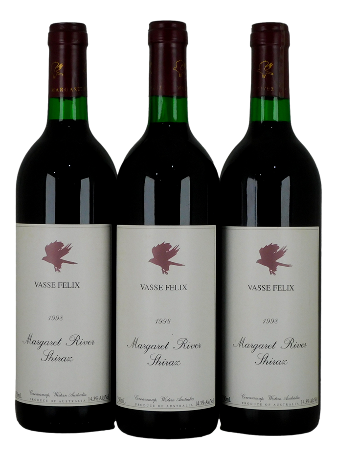 Vasse Felix Shiraz 1998 (3x 750mL), Margaret River