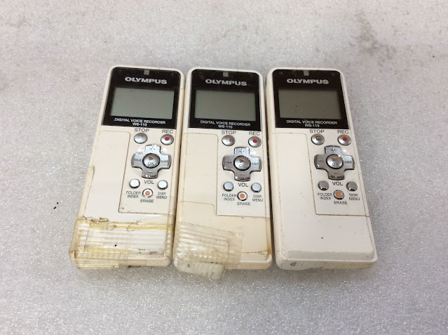 Olympus WS-110 Digital Voice Recorders (Lot of 3)
