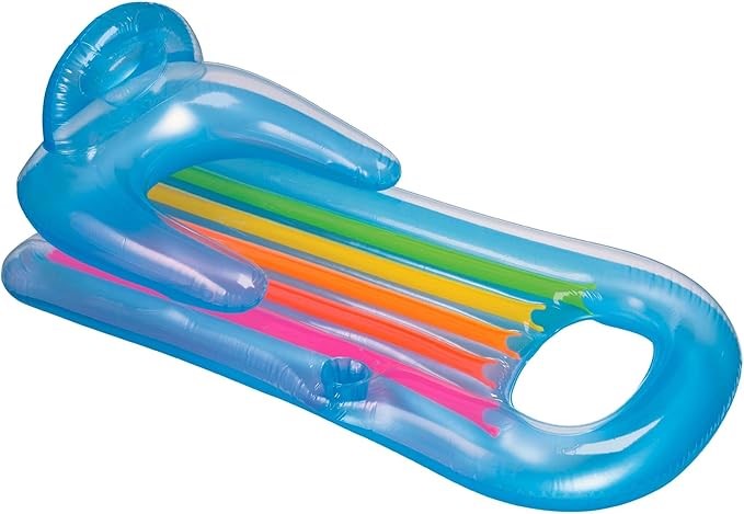 2 X INTEX King Kool Pool Lounges, Assorted Colours, Size 1.6mx85cm.