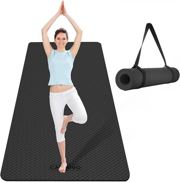 CAMBIVO Extra Large & Wide Yoga Mat for Men and Women, Model: SF63, 183 x 1