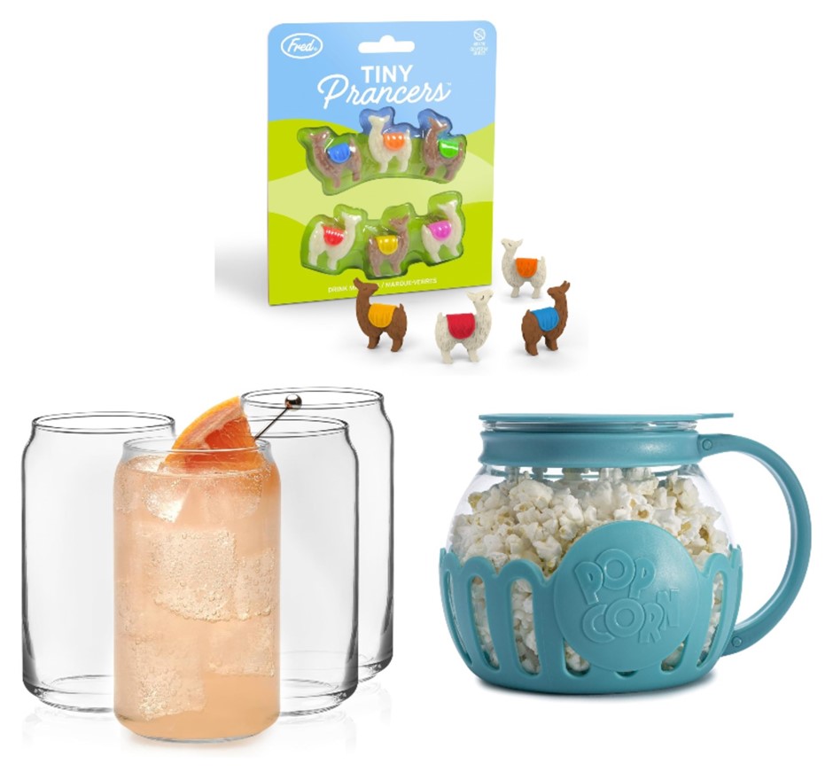 3 x Assorted Kitchen Items: x1 LIBBERY Set of 4 Classic Can Tumbler Glasses