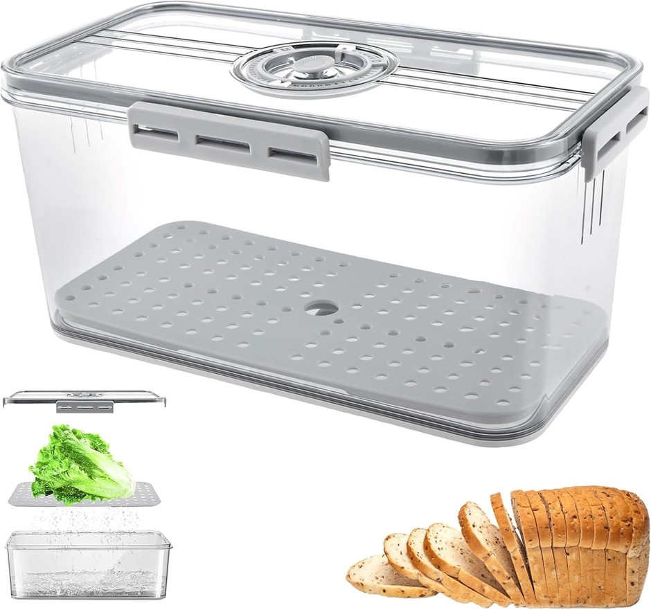 NO BRAND Bread Box for Kitchen Countertop, Airtight Bread Storage Container