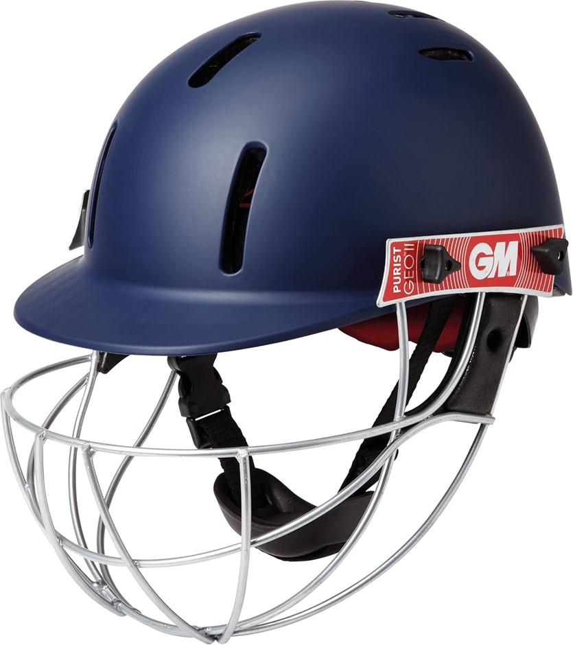 GUNN & MOORE Cricket-Helmets GM (5018) Purist GEO Cricket Helmet, Navy, Sen