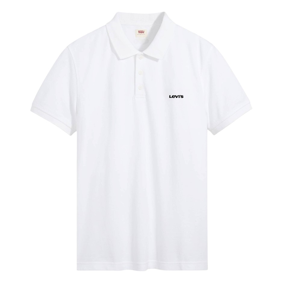 LEVI'S Men's Polo, Size 3XL, 100% Cotton, White/Black (0000), 005RV. NB: fa