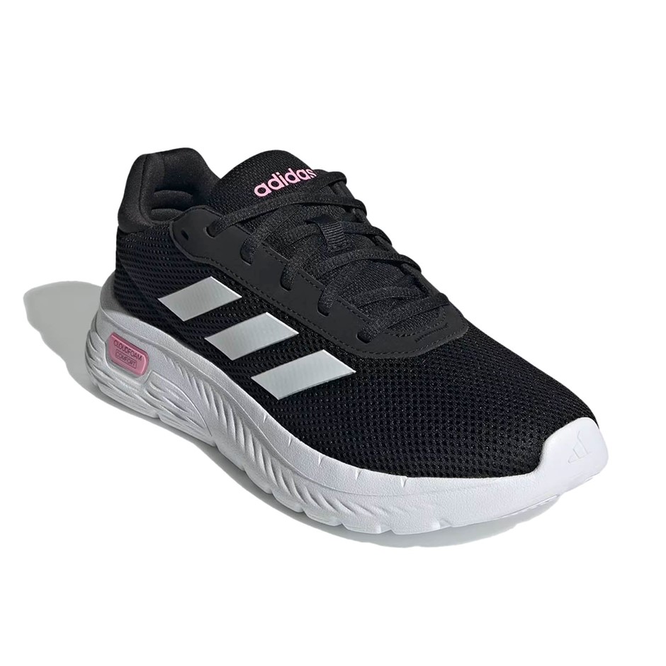 ADIDAS Women's Cloudfoam Comfy Shoes, Size US7, Black/White/BlissPink, IH29