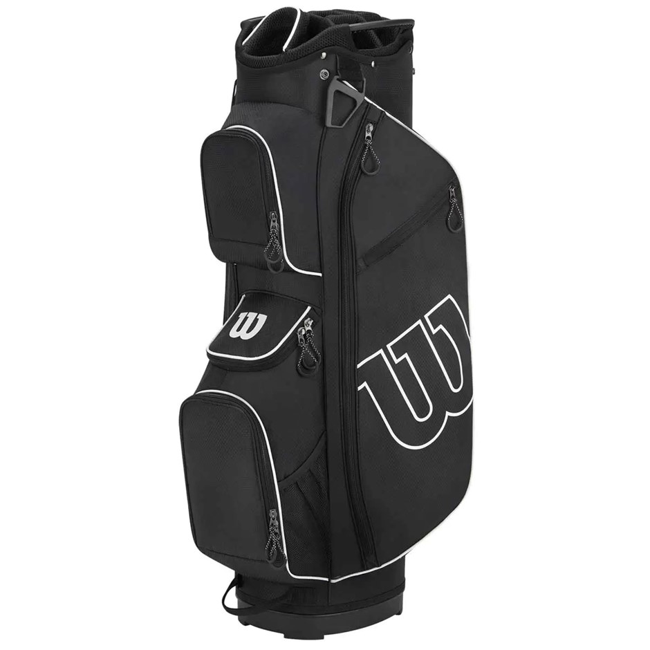 WILSON Pro Staff Cart Golf Bag, Black, Model WGB5307BL. NB: Minor Use.