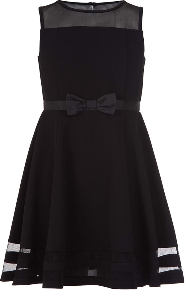 Calvin Klein Girls' Sleeveless Party Dress, Fit and Flare Silhouette, Round