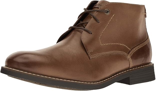 Rockport Men's Classic Break Chukka Boot, Dark Brown Leather, 12