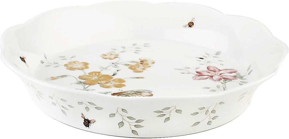 LENOX 6444640 Butterfly Meadow Deep Pie Dish. NB: Damaged Box