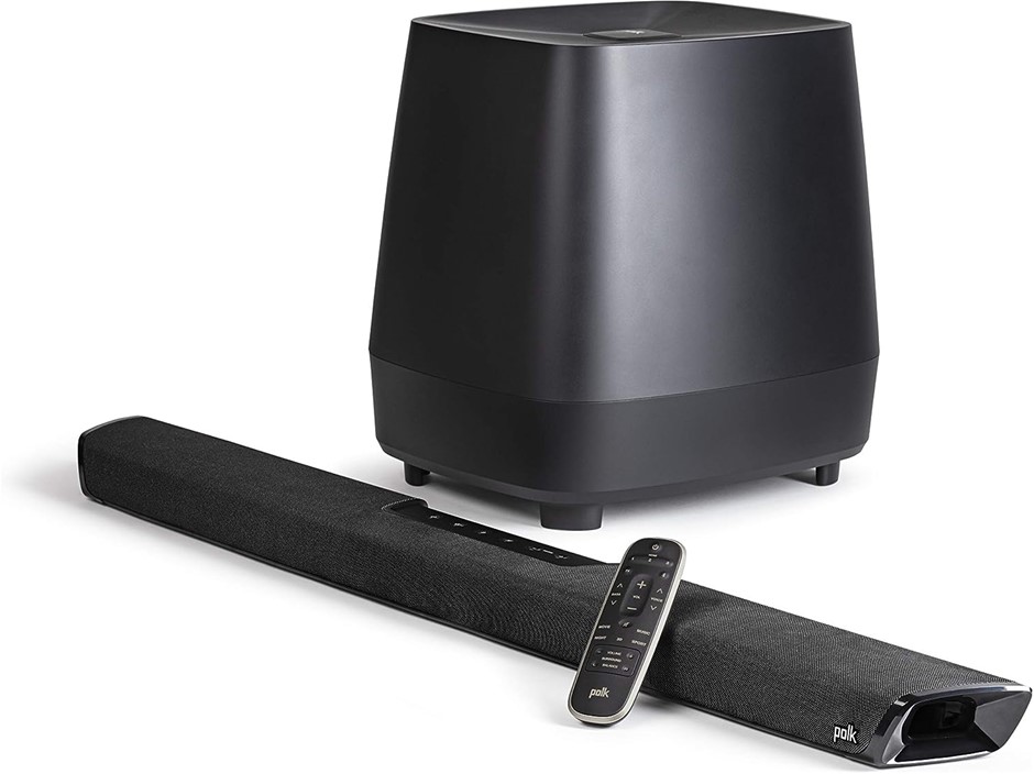 POLK Audio MagniFi 2 Soundbar with Wireless Subwoofer. NB: DC Adapter Shows