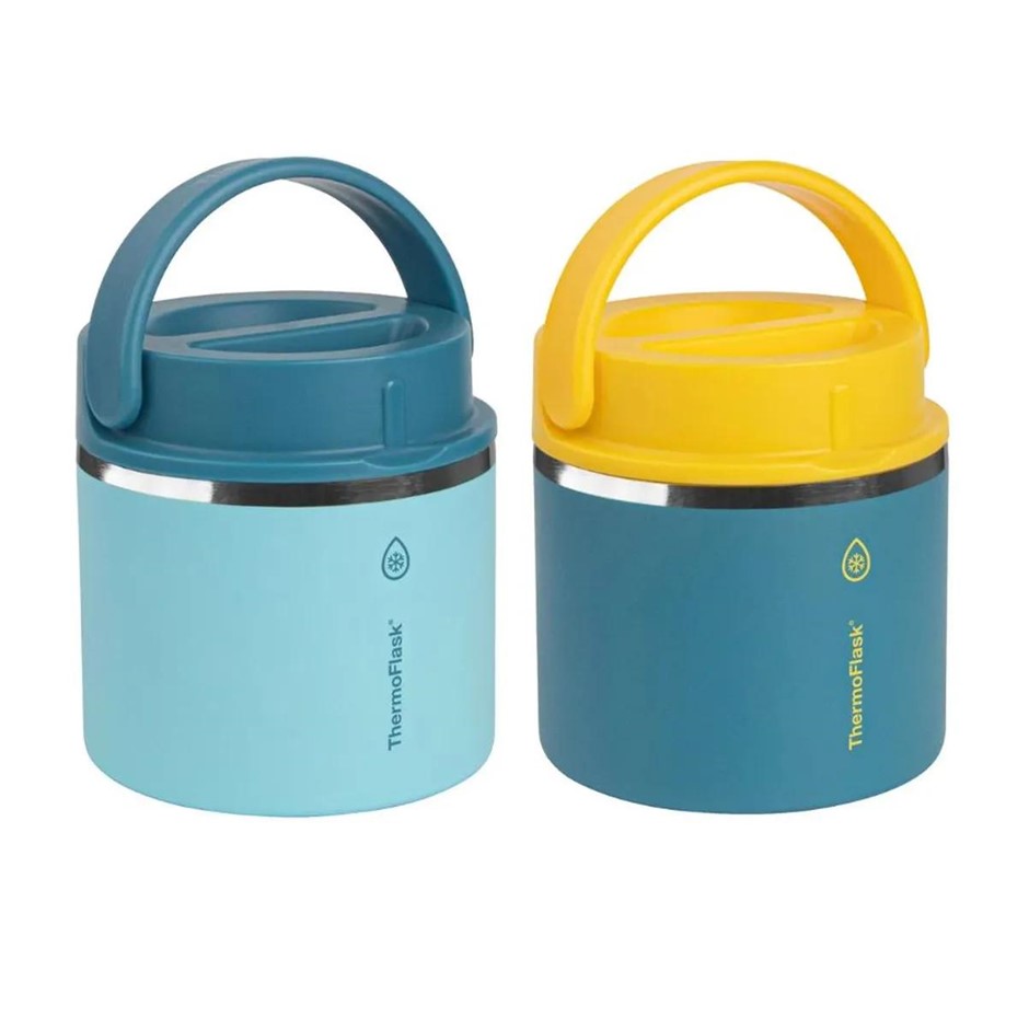 THERMOFLASK Pack of 2pc Insulated Food Jar, 591ml, Blue & Navy.