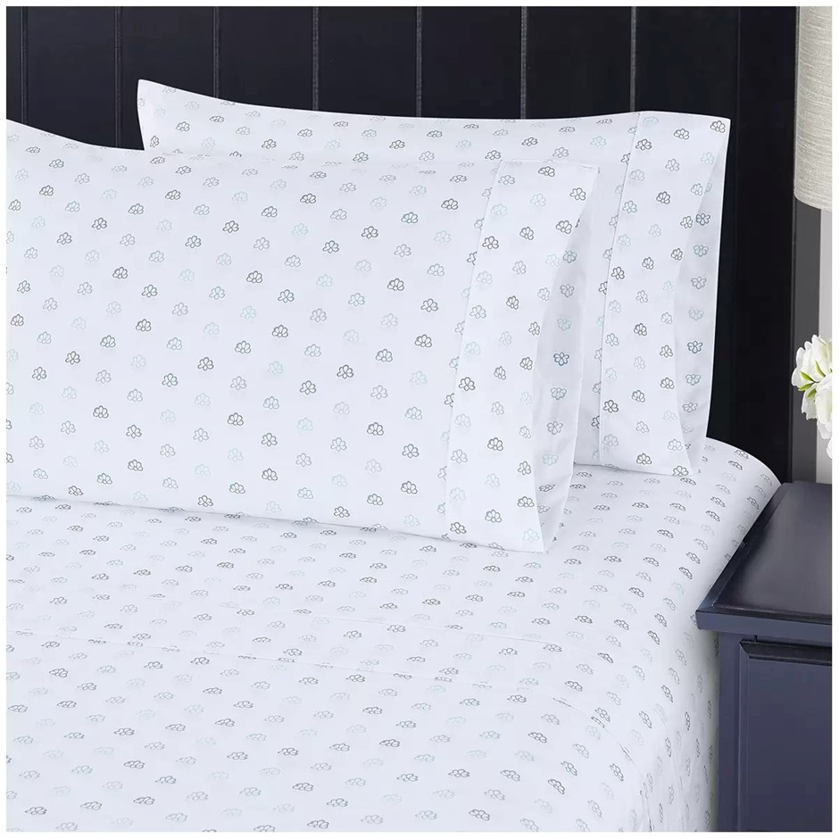 SOUTH POINT Home Fashions Microfiber 6 Piece Sheet Set, Queen, Provence Med