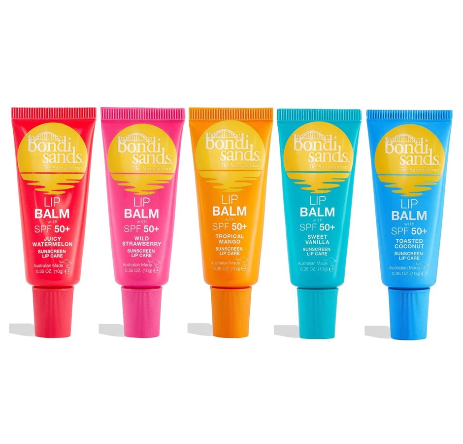 10 x BONDI SANDS Lip Balms, 10g Each, SPF50+, Assorted Flavours. NB: Flavou