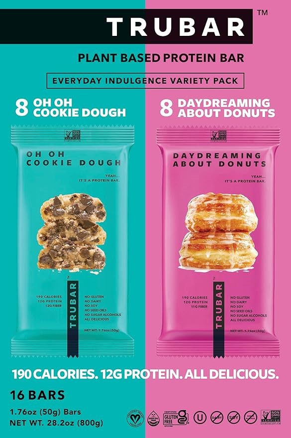 2 x Boxes of TRUBAR Plant Based Protein Bars, 16 Bars. NB: Damaged packagin