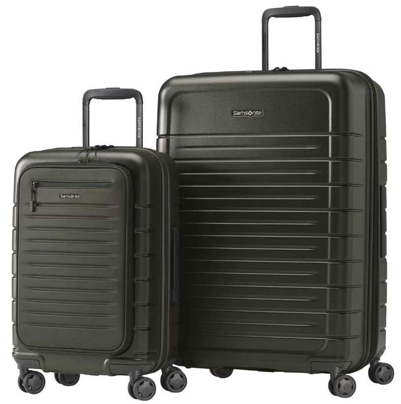 SAMSONITE Variate 2 Piece Luggage Set, Large: 74cm, Small: 55cm, Olive. NB: