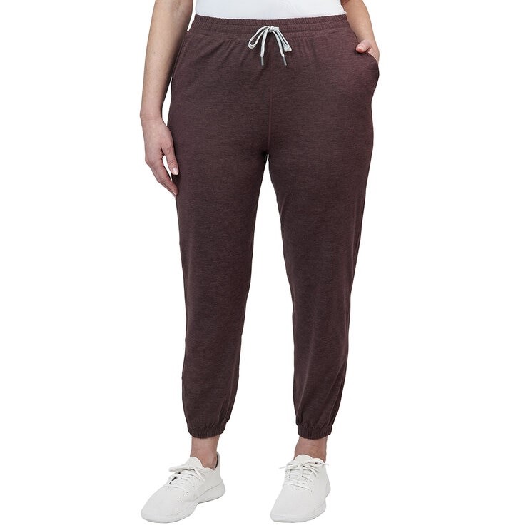 3 x SIGNATURE Women's Lightweight Jogger, Size M, Dark Red. Buyers Note -