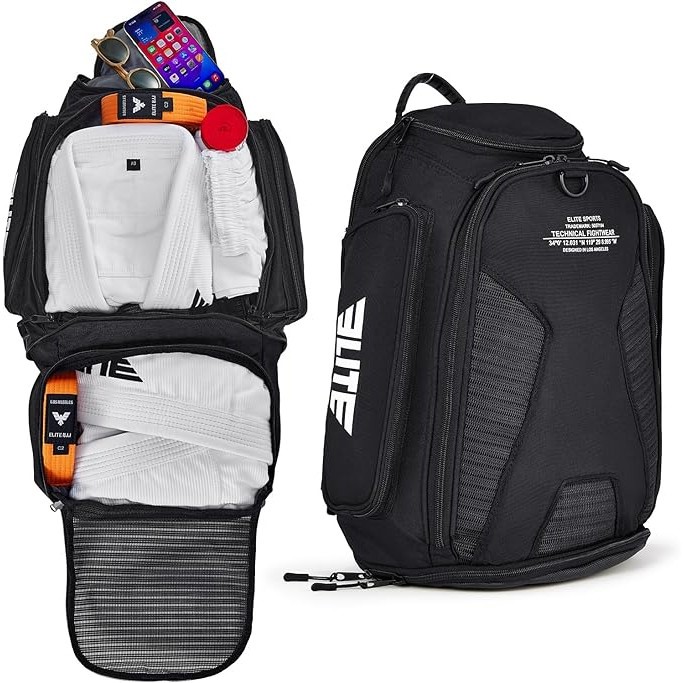 ELITE SPORTS Expandable Gym Duffel Backpack Bag, 50x30cm. Buyers Note - Di