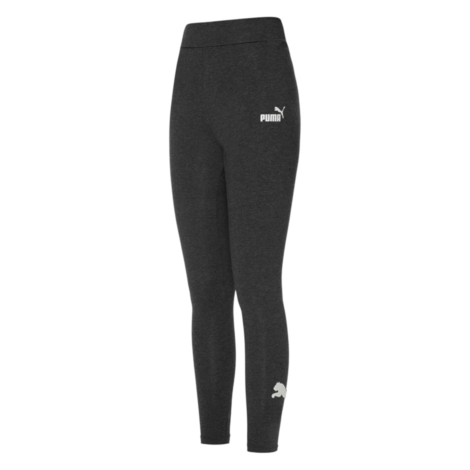 2 x PUMA Women's ESS+ Logo Power Leggings, Size XL, 95% Cotton, DarkGreyHea