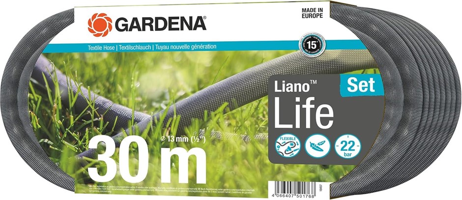 GARDENA Textile Hose Liano Life 13 mm (½) 30m Set