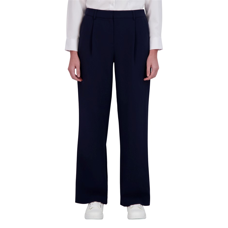 DKNY Women's Wide Leg Pant, Size 14, Navy (NVY). Buyers Note - Discount Fr