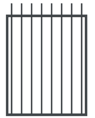 Square Tube Picket Gate - Quantity Pack of 10