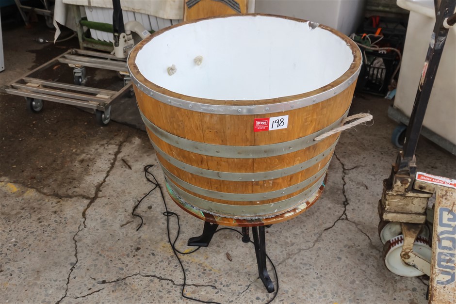Timber Half Cut Wine Barrel Drink Cooler with Stand