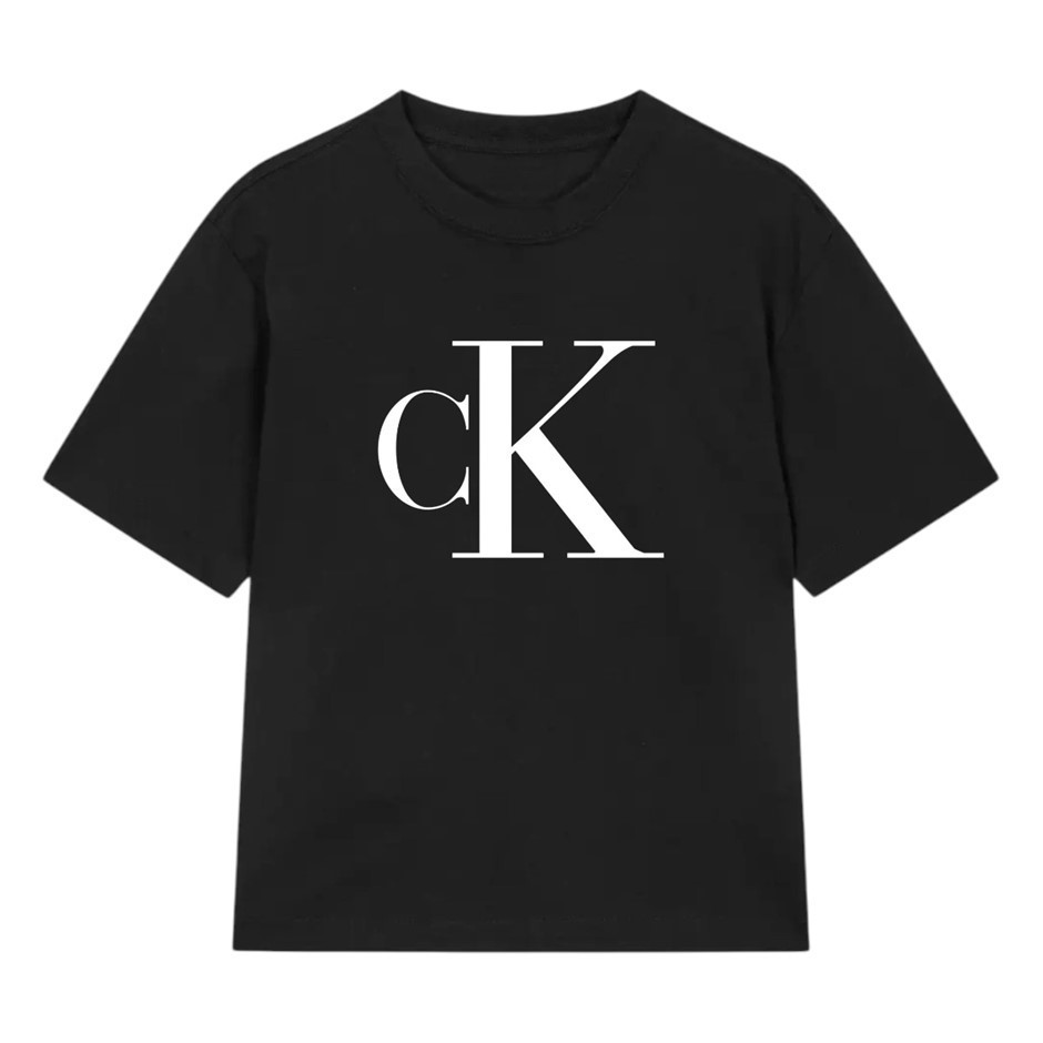 CALVIN KLEIN Women's Boxy Tee, Size XL, 100% Cotton, Black (UB1), 478042S.