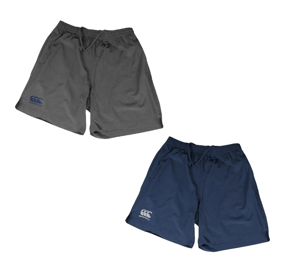 2 x CANTERBURY Men's 7in Flex Tech Shorts, Size 3XL, EbonyGrey & NavyBlue,