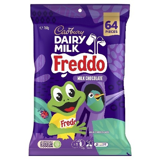 2 x Pack of 64pc CADBURY Freddo Frog Chocolate Bars, 12g Each. N.B: Damaged