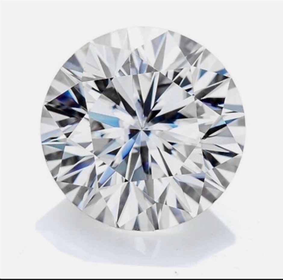 1.037ct One Stone NATURAL Dia. Round D/VS2 With Auscert Cert.
