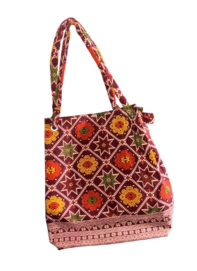 Bohemian-Style Embroidered Tote Bag