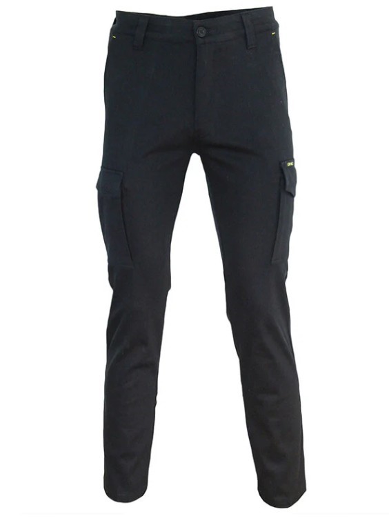 DNC Mens 3365 SlimFlex Cargo Pants, Size 132S, Black.  Buyers Note - Discou