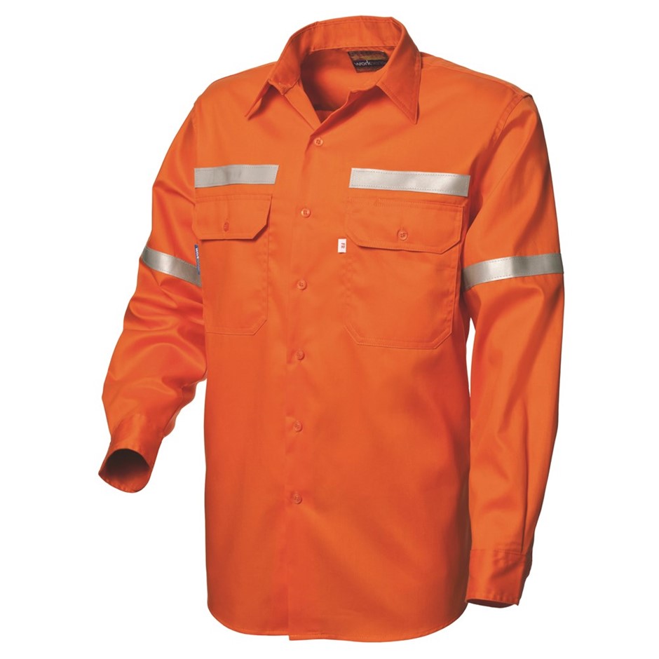 5 x WORKSENSE Ladies Fire Retardant Twill L/S Shirt, Size 10, with Reflecti