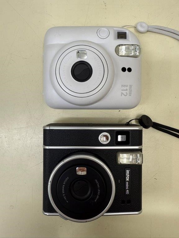 2 x FUJI INSTAX Cameras Mini 40 & Mini 12