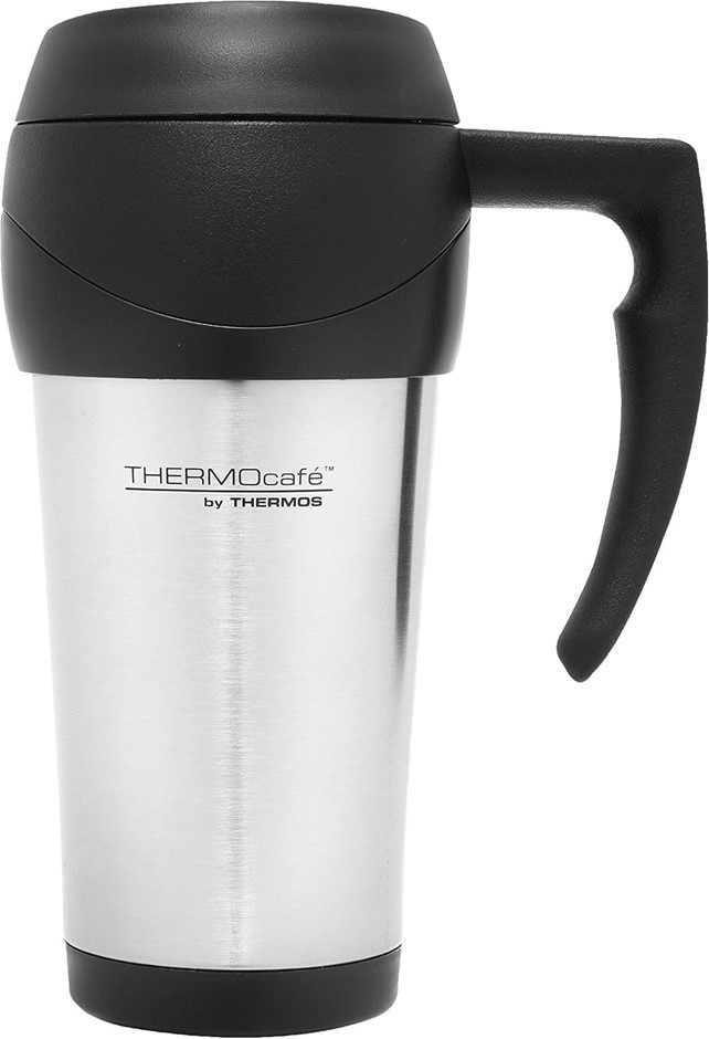 THERMOCAFE By THERMOS Stainless Steel Insulated Travel Mug, 450mL, DF4000SS