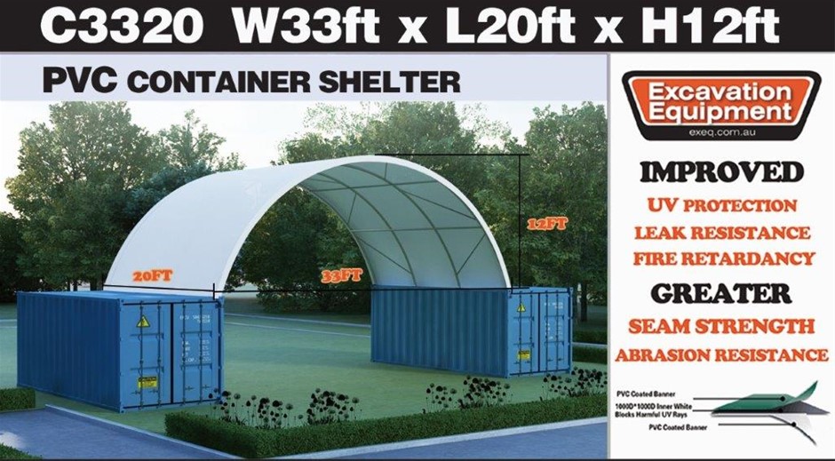 Heavy duty 20ft Container Shelter (Unused)