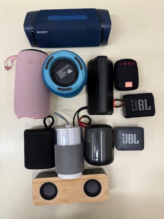 11 x Assorted Wireless Bluetooth Portable Speakers including