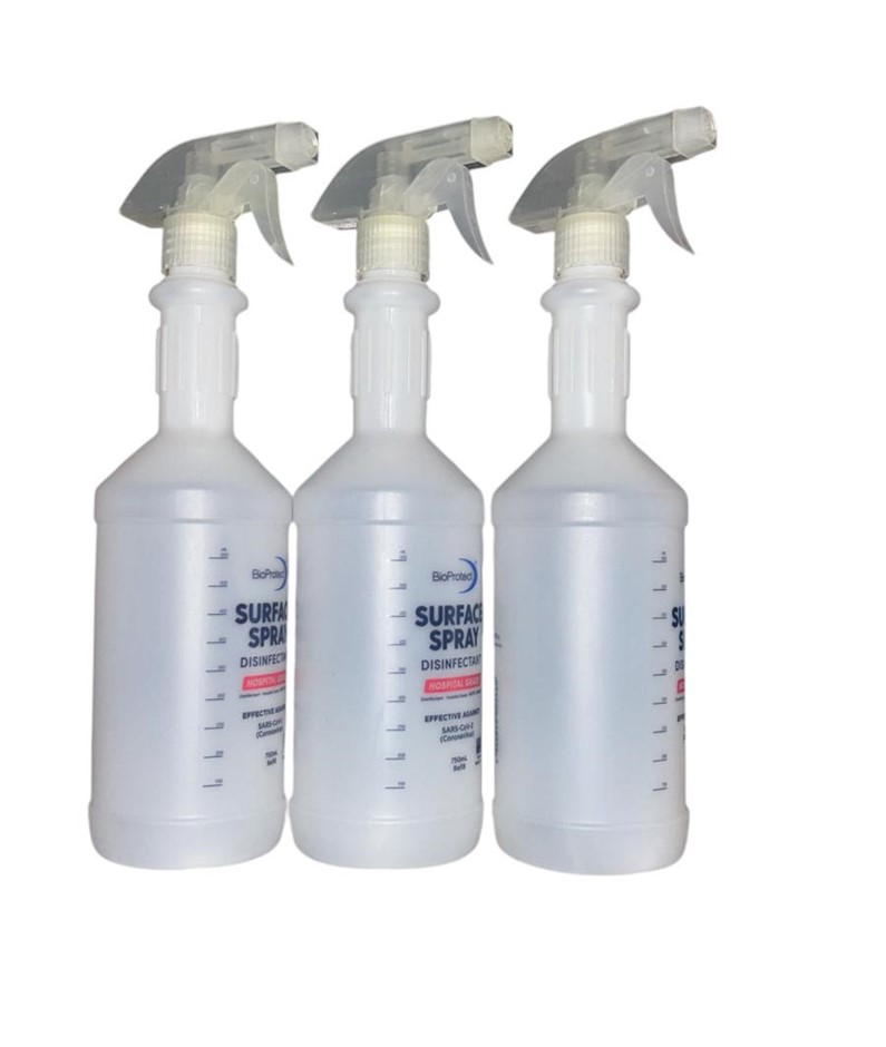 3x Empty Spray Bottles (750mL)