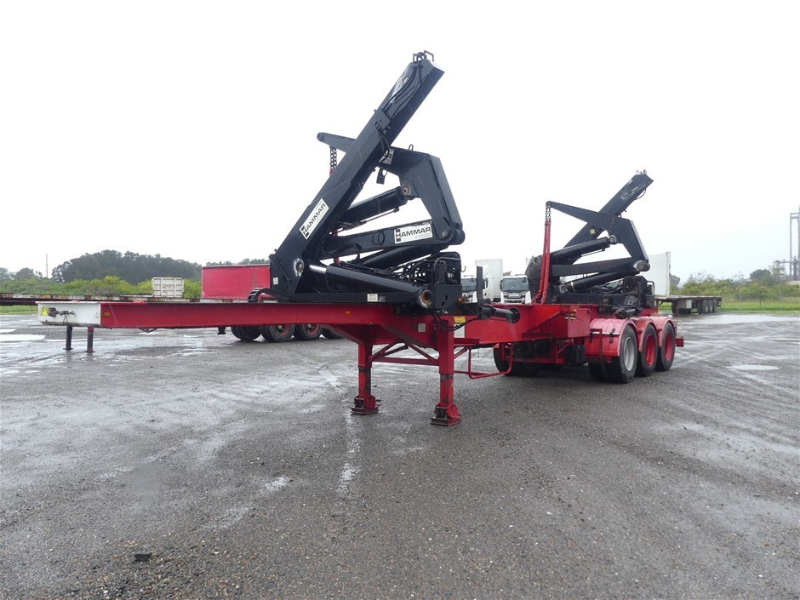 2005 Hammar Triaxle Side Loader Container Trailer