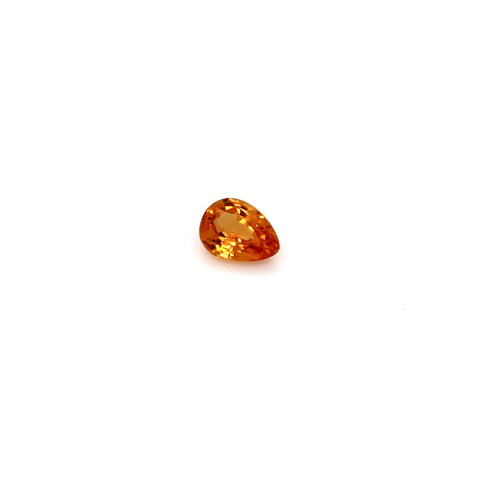 One Orange Sapphire Gemstone