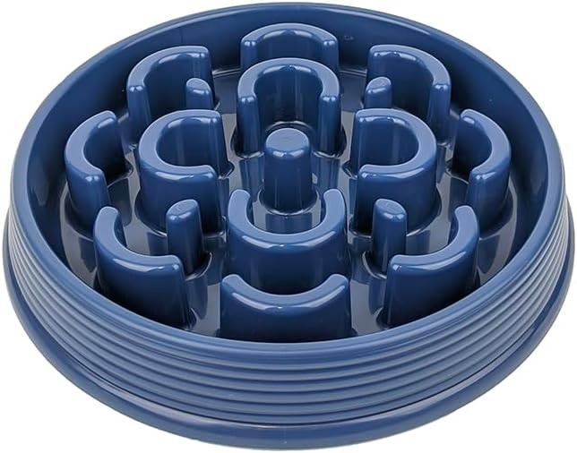 Barkley & Bella Dog Slow Chow Feeder Blue Medium, 25cm - Healthy Eating Pet