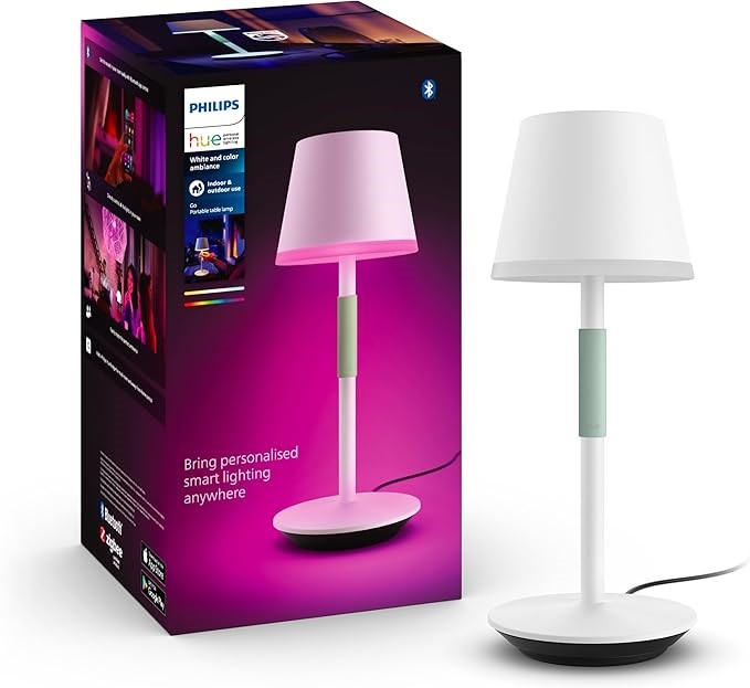 Philips Hue Go Smart Portable Table Lamp Downlight - White White & Colour A