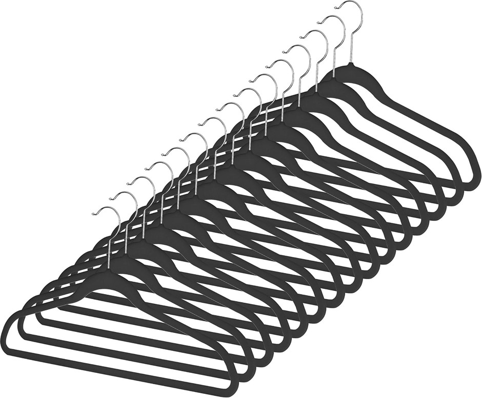 WHITMOR Flocked Suit Hangers, S/15.