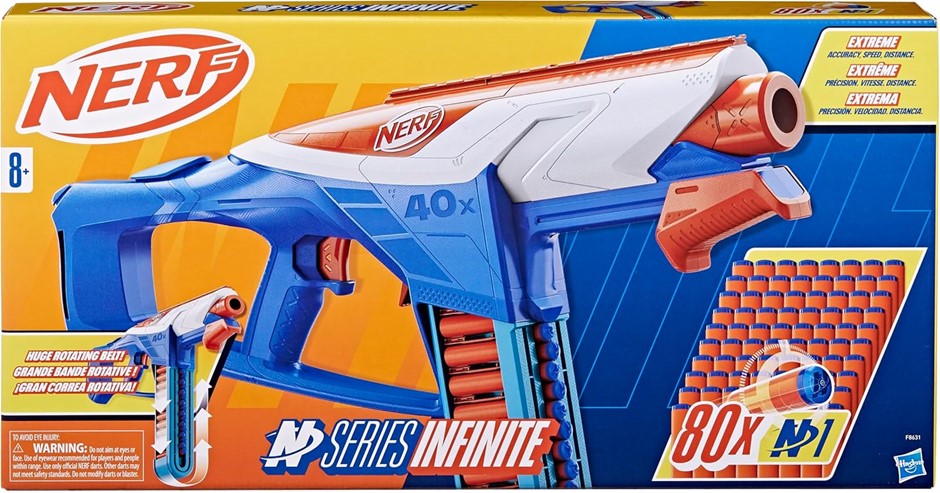 NERF N Series Infinite, Extreme: Accuracy, Speed, Distance, For Ages 8Yrs+