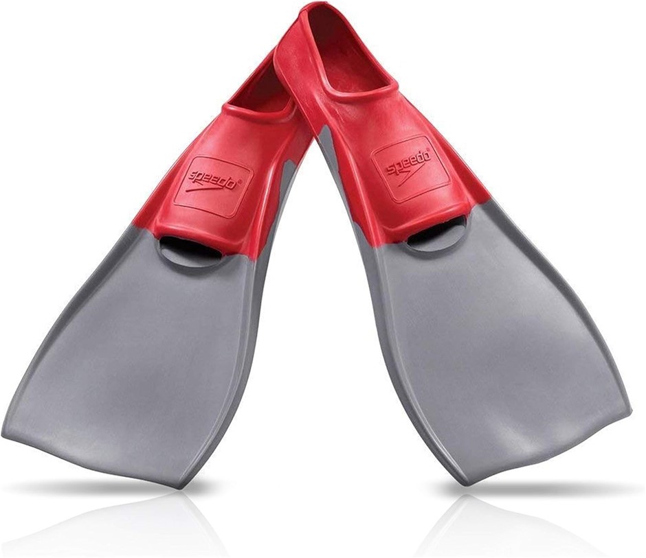 SPEEDO Trialon Rubber Swim Fins, Competitive Training, XXS/EU 34-35, Grey/O