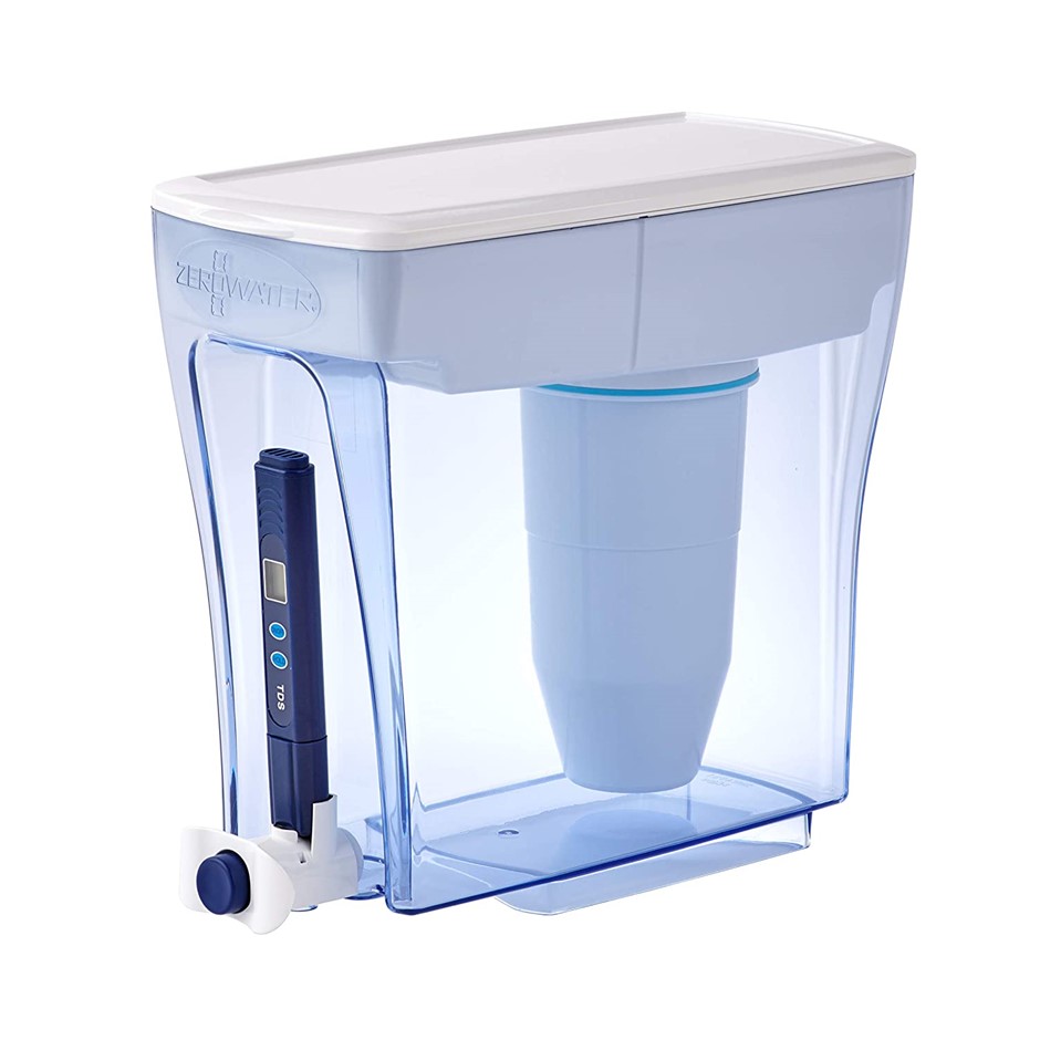 ZEROWATER Ready-Pour Water Dispenser with Filter, 20 Cup Capacity, Clear. N