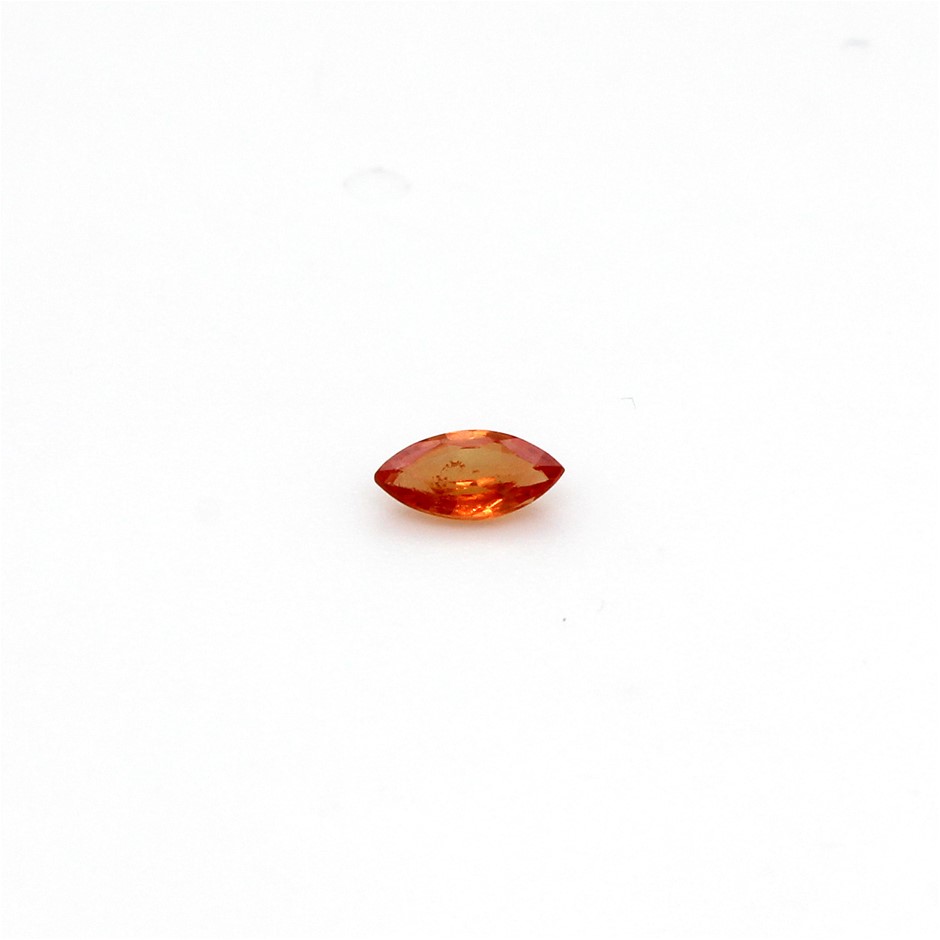 One Orange Sapphire Gemstone