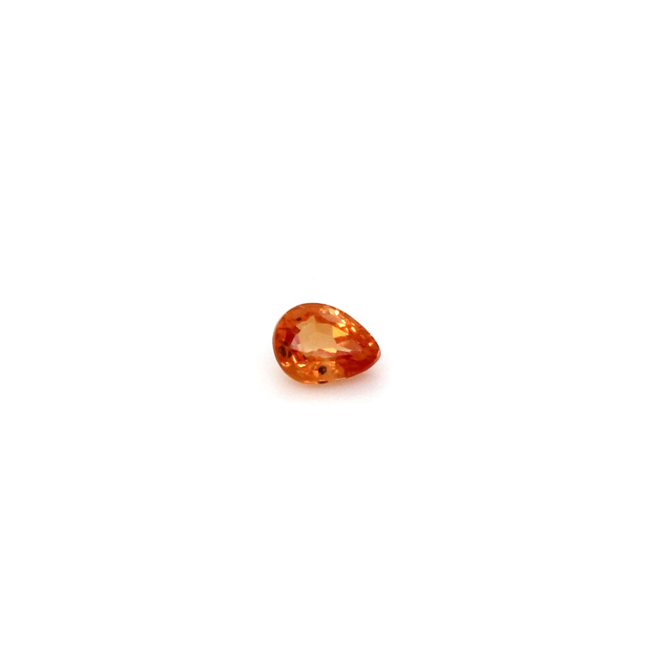 One Orange Sapphire Gemstone