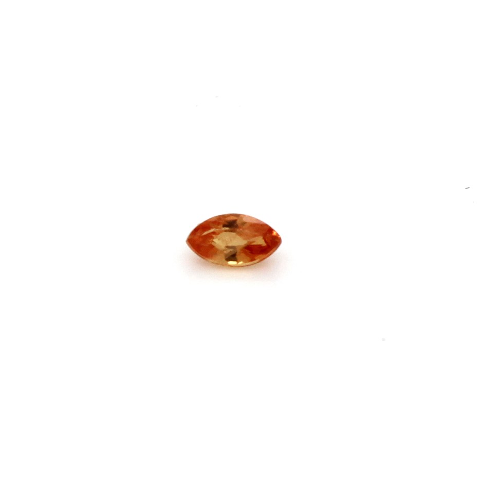 One Orange Sapphire Gemstone