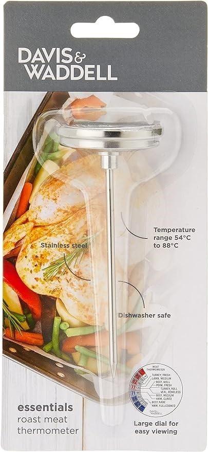 2 x DAVIS & WADDELL Essentials Stainless Steel Roast Meat Kitchen Cooking T